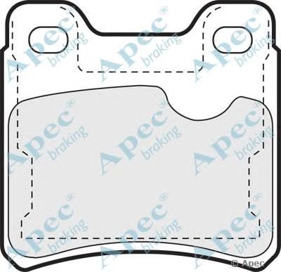 APEC BRAKING pad597 -  Комплект тормозных колодок, дисковый тормоз